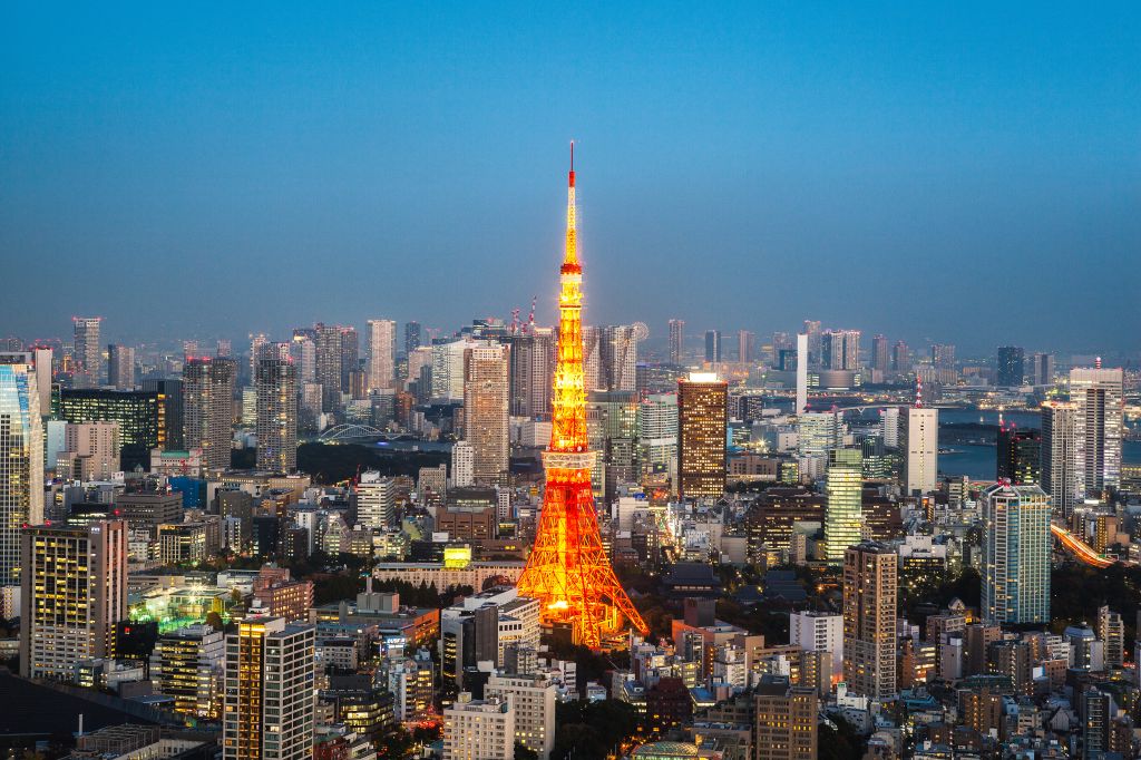Токийская Башня, Токио, Япония, Городской Пейзаж, Горизонт, HD, 2K, 4K