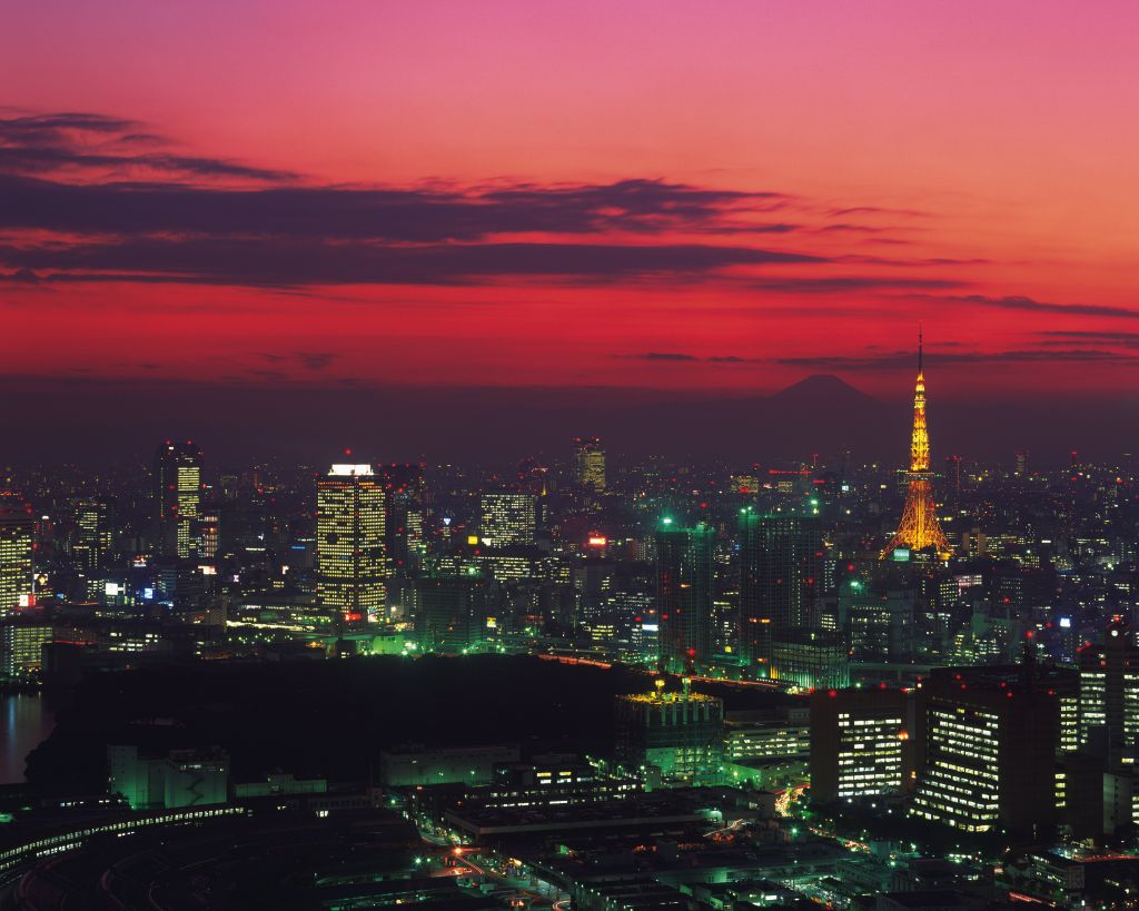 Токийская Башня, Nightscape, Токио, Япония, HD, 2K, 4K, 5K