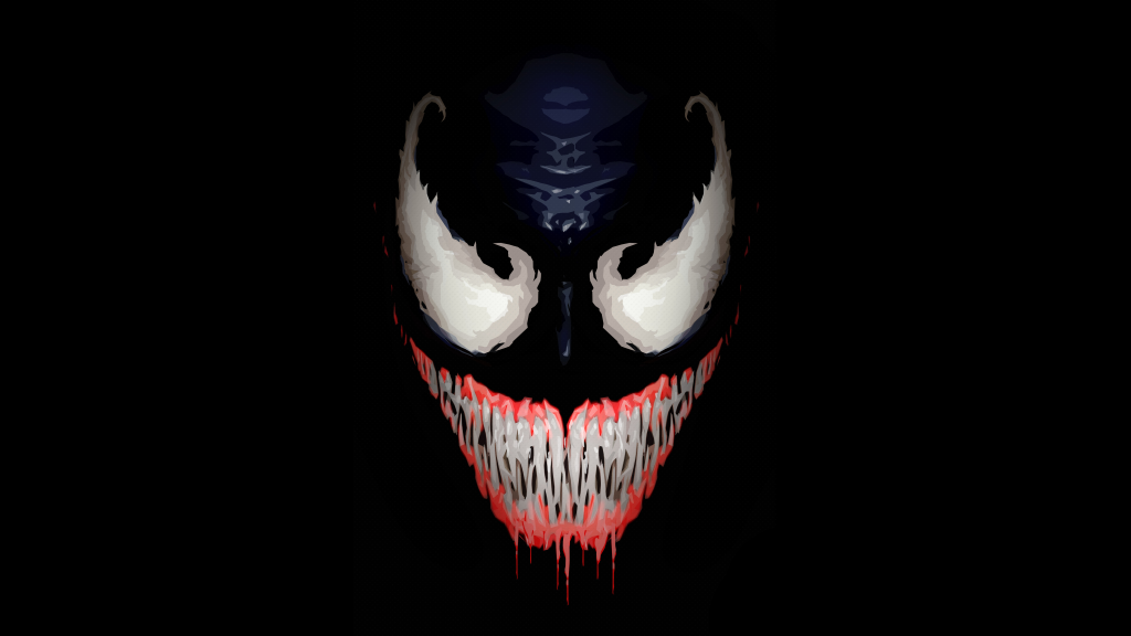Venom, Fan Art, Минимальный, Черный, HD, 2K, 4K, 5K