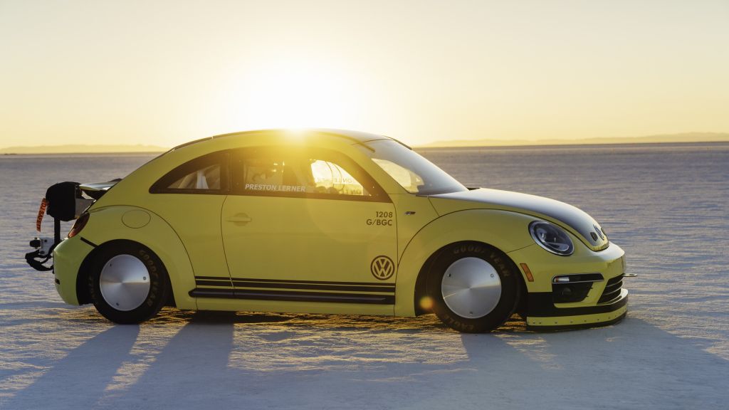 Volkswagen Beetle Lsr, Ралли, Желтый, Скорость, HD, 2K