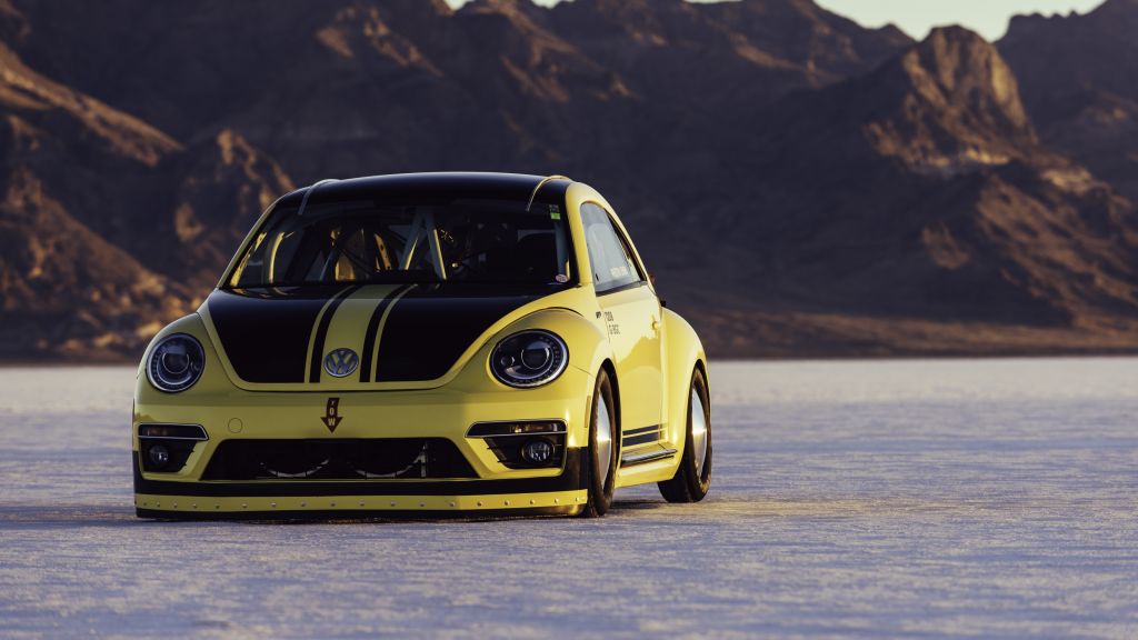 Volkswagen Beetle Lsr, Ралли, Желтый, Скорость, HD, 2K, 4K