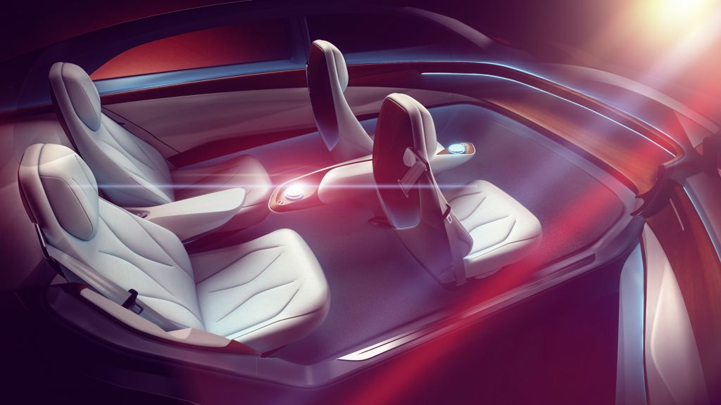 Volkswagen I.d. Vizzion, Женевский Автосалон 2018, Electric Car, Interior, HD, 2K, 4K