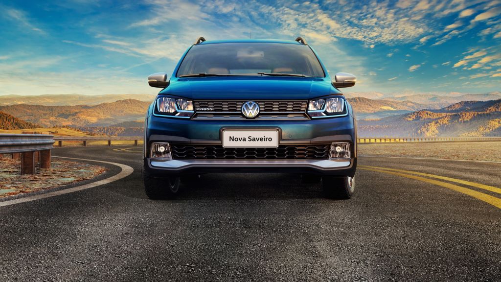 Volkswagen Saveiro Cross Cd, Пикап, Синий, HD, 2K, 4K
