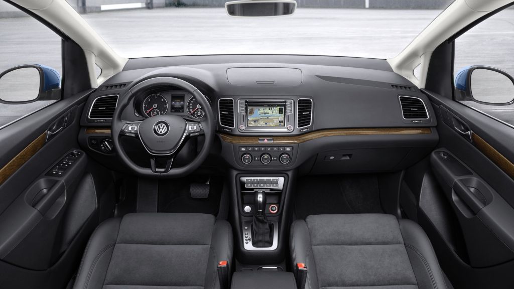 Volkswagen Sharan, Van, Серый, Салон., HD, 2K, 4K