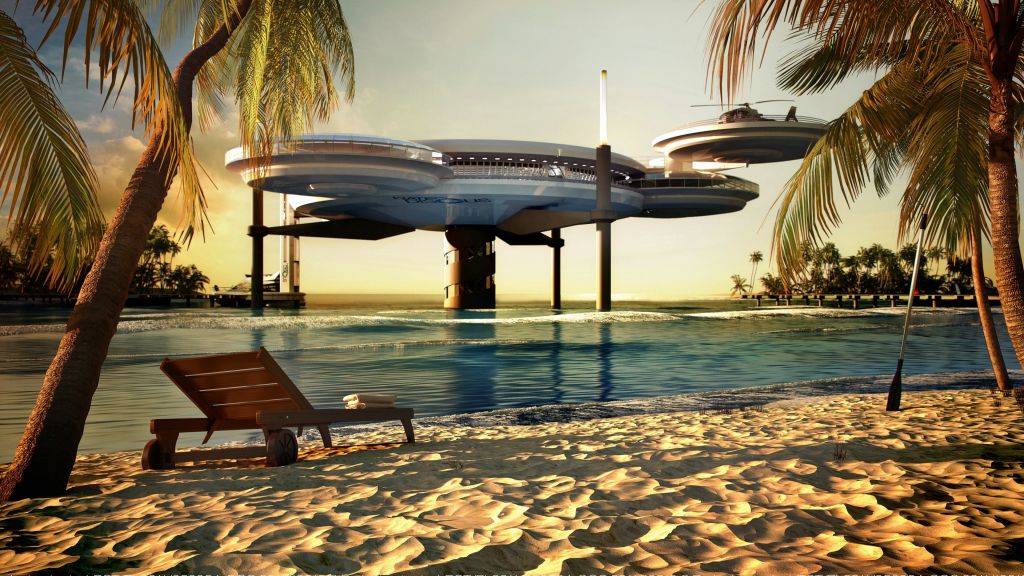 Water Discus Hotel, Дубай, Море, Океан, Путешествие, Отель, Пляж, Песок, Бронирование, Релакс, HD, 2K, 4K