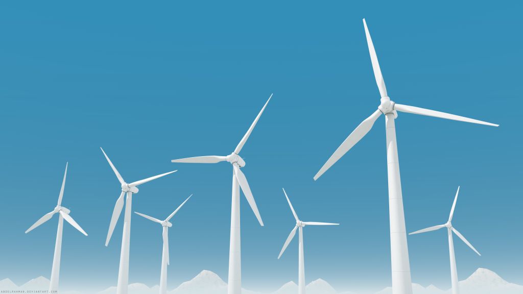 Ветровые Турбины, Возобновляемая Энергия, Электрическая Сеть, HD, 2K
