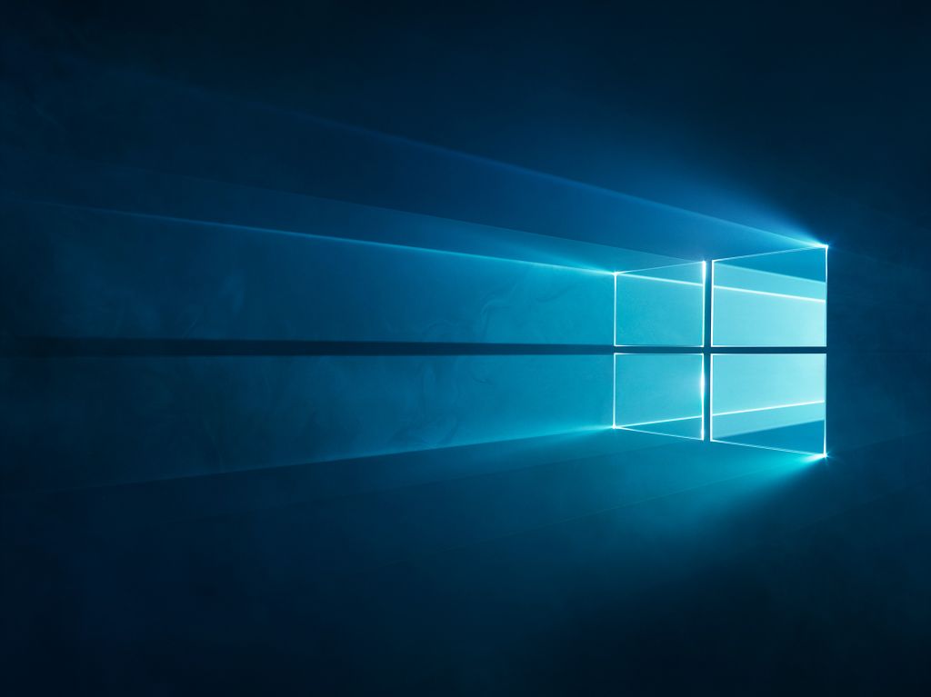 Windows 10, Логотип Windows, Синий, HD, 2K