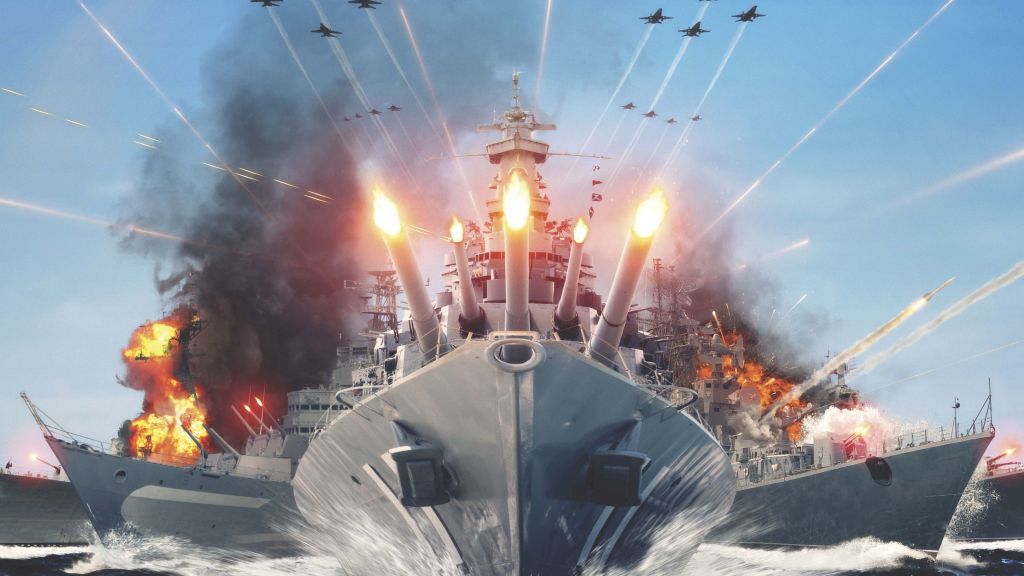 World Of Warships, Игра, Mmorpg, Симулятор, Море, Вода, Бой, Огонь, Корабль, Шторм, Лучшие Игры 2016 Года, HD, 2K, 4K